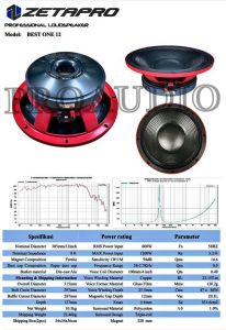 SPEAKER KOMPONEN ZETAPRO BEST ONE 12 / ZETAPRO BESTONE 12 ORIGINAL