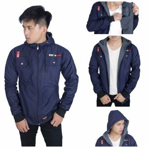 JAKET PRIA / JAKET COWOK HOODIE PARASUT WATERPROOF TASLAN PREMIUM