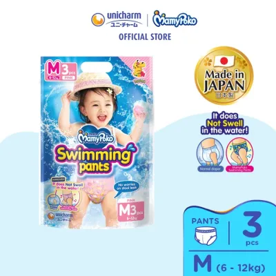 MamyPoko Swimming Pants Girl Baby Diapers M 3pcs (6-12kg) [Single]