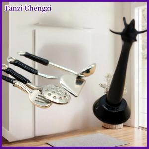 Fanzi Dollhouse treo thìa thìa súp thìa chao đồ dùng nhà bếp 5 mảnh thu nhỏ Mô hình nhà bếp Phụ kiện trẻ em giả vờ chơi đồ chơi