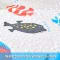 Goldfish Clear Shower Curtain, 78" W x 72" L Waterproof Lightweight Fish Shower Curtain Liner, PEVA Long Bath Fashion Shower Curtains with 12 Grommets Hooks for Bathtub Bath Bathroom. 