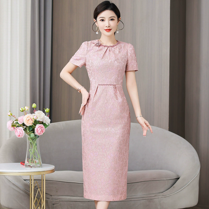 EAGLELY Pink Evening Dress For Women 2024 Bling Bling Sequins