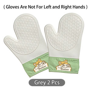 Găng tay làm đồ nướng bếp chống bỏng Silicone chống trượt 300 ℃ chịu nhiệt độ cao lò vi sóng dày đồ dùng nhà bếp Nhiệt Cách Nhiệt dụng cụ làm bánh