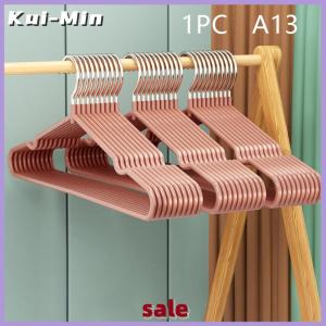 Kui-Min ที่แขวนเสื้อผ้าพร้อมร่องสำหรับแอร์สำหรับผู้ใหญ่ที่แขวนเสื้อโค้ทพลาสติกหนาแบบเรียบง่ายกันลื่นที่แขวนเสื้อโค้ทสีฟ้าเขียว