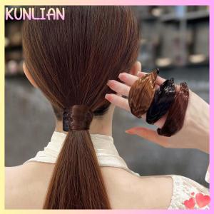 [KUNLIAN] Simulation Wig Hair Band Leather Band Female Head Rope Tie Hair Ponytail Hair Rope Headwear