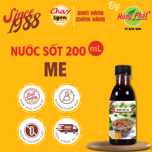 Nước Sốt Me Chua Ngọt Tiện Lợi Chay Ngon Hùng Phát Chai 200ml Bí Kíp Cho Món Canh Chua Chay Của Mẹ