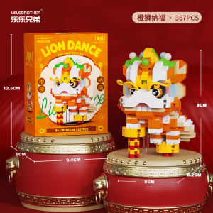 Lelebrother Chinese New Year Lion Dance Micro Building Blocks | DIY Mini Brick Toy | Festive CNY Gift Set *READY STOCK*