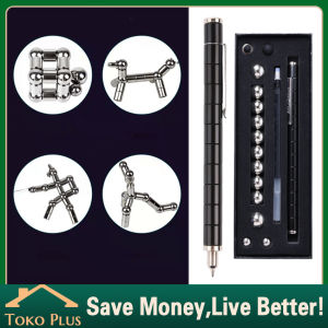 Mainan Fidget Pen Multifungsi Metal Magnetik Pulpen Anti Stress