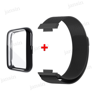 Strap and Case For Huawei Watch fit 2 Stainless Steel Strap Bracelet for Huawei fit 2 Milanese Watch Band Replacement wristband