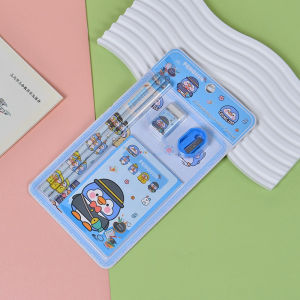 EF2016 Pensil Set Alat Tulis Anak 6 in 1 Stationery Set Alat Tulis Anak Sekolah Karakter Kartun