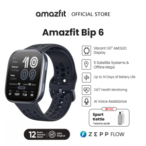 Amazfit Official Active 42mm Smartwatch 1.75" HD AMOLED Display Ultra-long 14-day Battery Life Bluetooth Phone Calls & Music GPS 24h Health Monitoring 120+ Sports Mode Fitness Watch for Android and iOS