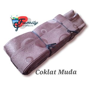 Gorden Jendela Bahan Polkadot Bonita - Hordeng Pintu Model Plisket Kawat