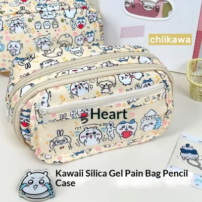 Movi Katie Kitty Pain BAG กล่องดินสอกระเป๋าดินสอนักเรียนหญิงความจุขนาดใหญ่กระเป๋าเครื่องสำอางมูลค่าสูงลายการ์ตูนญี่ปุ่นกระเป๋าเก็บ