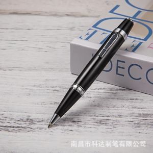 10PCS Deluxe Ballpoint Pen Black Resin White Writing Filler Pen Business Office Stationery Gifts2026