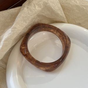 JPTD Smudging Acrylic Bangle Europe American Style Bohemian Irregular Wide Bracelet Exaggerated Jewelry Accessories Retro Hand Ring Women