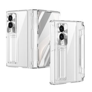 For Samsung Galaxy Z Fold 8 Case Transparent Bracket Stand Holder Case For ZFold 8 Fold8 Clear Screen Film Hinge Protect Cover