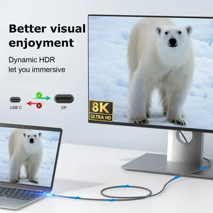 Glink GL-P01 Type-C to Display Port Cable with 4K Resolution, Up to 60Hz