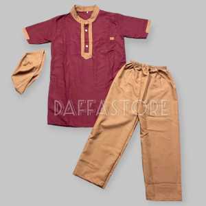 Setelan Koko Ammar Pakistan Anak Laki-Laki 1-8 Tahun - Stelan Baju Celana Dan Peci Elegan Terbaru - Fashion Muslim Pakaian Pria Terlaris