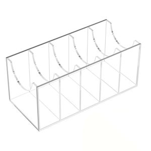 Belt Organizer Acrylic Display Case with 5 Grids Storage Holder for Tie & Belt Display