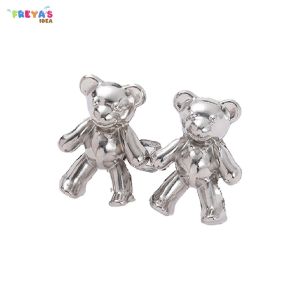 FR-P611 Kancing Pengecil Jeans Beruang Bahan Metal Tombol Penutup Pinggang / Set Kancing Jeans Cute
