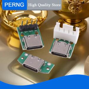 [PERNG] Tehe 5pcs USB Adapter Board typec16p để 2.54 pin thiết bị đầu cuối nâng cấp phiên bản với lỗ cho cố định