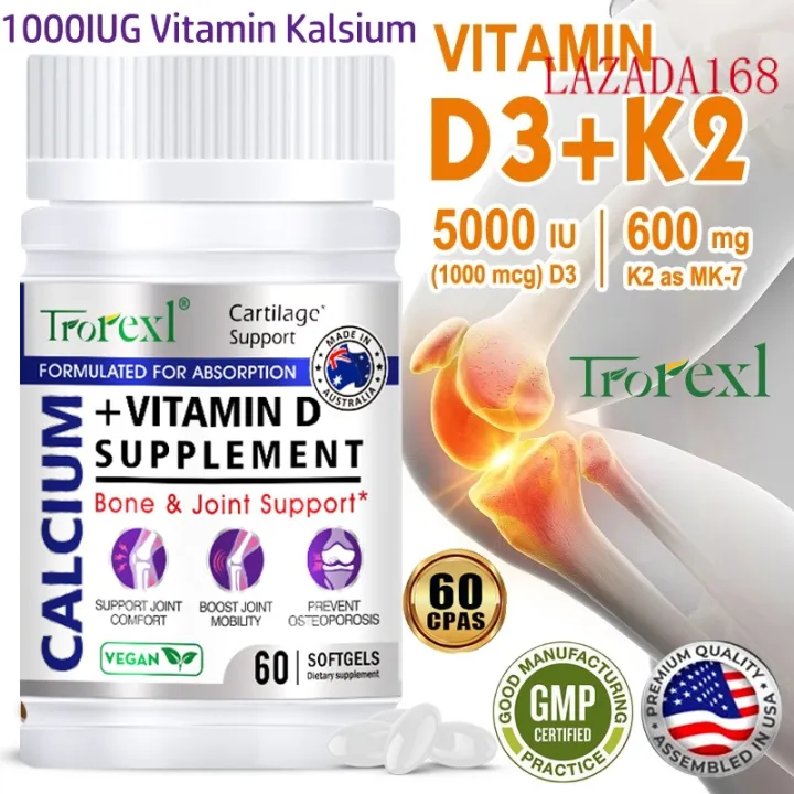 Trorexl Halal Vitamin D3 Vegetarian Soft Capsule Calcium