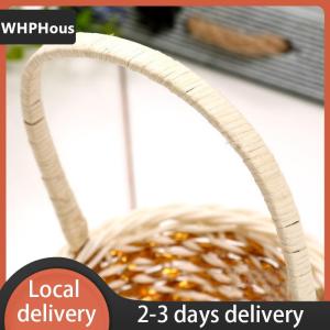 [COD] WHPHous Ship within 24 hours 1pc Woven Flower Basket Hand-Held Basket Wedding Party Decorative Basket