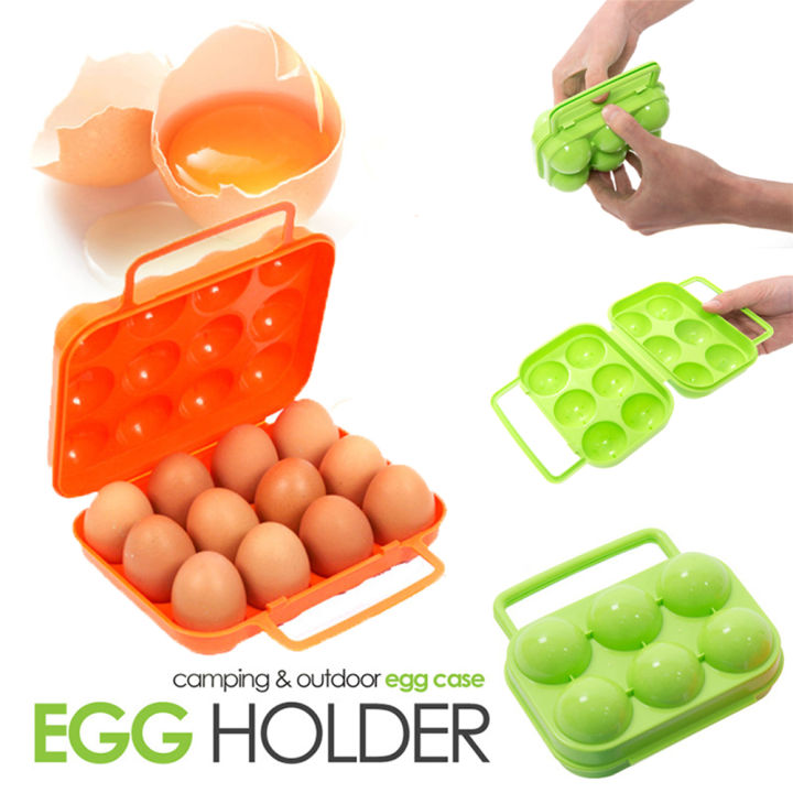 ANGY Portable Plastic Picnic Tool Carrier Holder Egg Container Egg Box