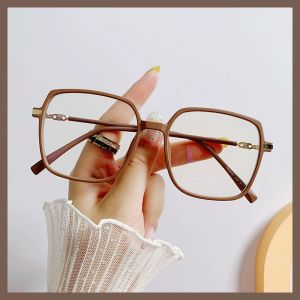 TRENDY Kacamata Anti Radiasi Persegi Kacamata Style Korea Bingkai Retro Petak Eyeglasses
