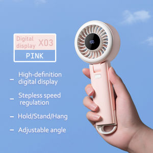 2025 New Silent version portable rechargeable fan Portable Handheld Turbo Fan 100 Speed portable fan strong wind Mini Fan LED Display 2000mAh Battery