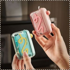 กล่องเก็บไหมขัดฟัน พกพาได้ กล่องเก็บของ สะดวก เรียบง่ายและมีสไตล์ กดเพื่อแคะฟัน เรียบร้อย ใช้ได้จริง