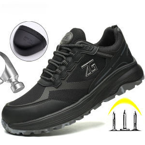 Safety Shoes Men Protective Shoes Work Boots Steel Toe Cap Indestructible Shoes Puncture-Proof Men Work Shoes