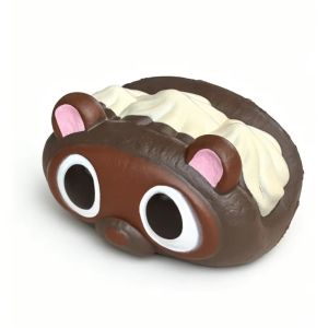 DISKAS Finger Suction Simulated Raccoon Bread Squeeze Slow Rising Soft Texture Sensory Fidget Toy Children Student Pinch Raccoon Squishy Toy Adults