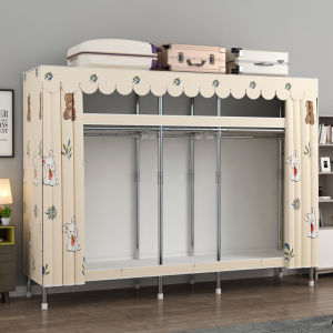 ตู้เสื้อผ้า Ligou ตู้ใส่เสื้อผ้า ท่อขนาด20มม ข้อต่อโลหะเจือ ตู้เสื้อผ้าเด็ก ติดตั้งง่าย ผ้าคลุมซักได้ รับน้ำหนักได้ 600กก. ประกอบเอง กันน้ำกันฝุ่น