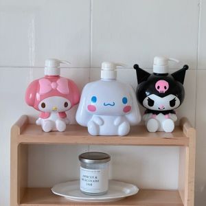 Sanrio Cinnamoroll Kuromi Mymelody Cartoon Shampoo Conditioner Bottle Dispenser Refillable Containers for Liquid Soap