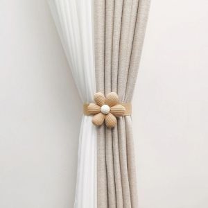 WUXU ic Buckle Curtain Tieback Elastic Band Flower Shape Window Curtain Buckles High Quality Cartoon Curtain Rope Holders Kids Room