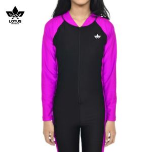 Baju Renang Anak Perempuan Selam Terusan Lengan Panjang Anak TK-SD Usia 6 - 15 Tahun