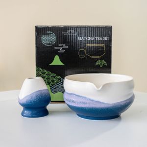 MUSASI Gốm sứ Bát Matcha có vòi rót Nhiều màu sắc Bộ trà Nhật Bản Có thể tái sử dụng Bộ dụng cụ pha trà Matcha Những người yêu thích trà