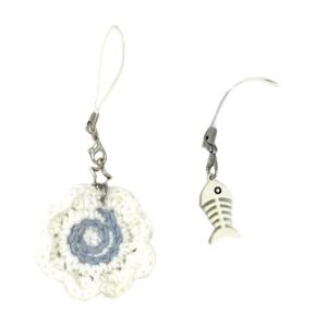 User Friendly Beaded Fish Cake Keychain With Sturdy Cord Handcrafted Phone Charm Decors User Friendly Beaded Phone Charm