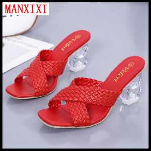 MANXIXI Fashion Women High Heels 3.15 Inches Beautiful Weave Style Sandals (Size 35-43)