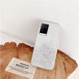 Samsung S24 FE Bling Glitter Casing For Samsung Galaxy S24FE GalaxyS24 SamsungS24FE 2024 Soft Liqiud Silicone Phone Case Cute Girl Transparent Shockproof Back Cover