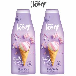 Combo 2 chai sữa tắm Keff hương kem kẹo dẻo marshmallow dung tích 500ml - Body Wash – Fluffy Marshmallow Ice Cream Scented