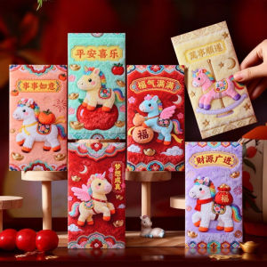 Red Envelope Paper Bye-bye Im Sealed Traditional Holiday Taste Red Envelope 5d Sense of Style