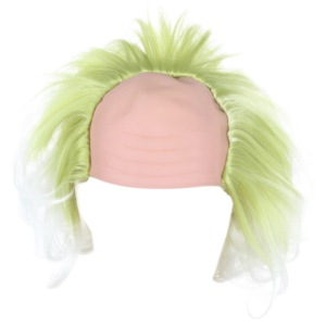 Green Wig with Bald Caps Halloween Cosplay Costume Party Wig Clown Short Curly Afro Wig Green Omber Wavy Wig Gifts