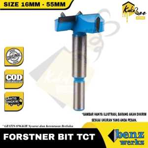 BENZ WERKZ Mata Bor Pelubang Kayu Engsel Sendok Hole Saw Forstner Bit 16mm Mata Bor Pelubang Kayu Engsel Sendok Pintu Kayu HPL MDF Furniture Interior Laci Lemari Pakaian Baju 16 mm Wood Drill Bit