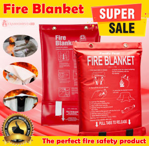 Emergency Fire Blanket Fire Extinguisher Fireproof Protection size 1 x 1M