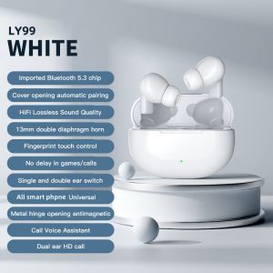 TZUZL Wireless Earphones NEW Y99 TWS Wireless Earphone Bluetooth 5.3 Dual Stereo Noise Reduction Bass Touch Control Long Standby Headset