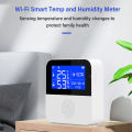 RCYAGO Smart WiFi Temperature Humidity Sensor Bluwtooth APP Alarm Indoor Outdoor Hygrometer Temperature Monitoring Device. 