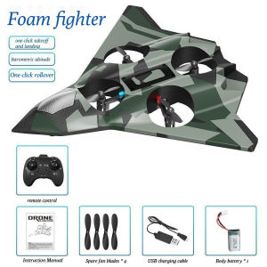 Childrens remote control aircraft foam fighter four axis model Drones for Stunt Performances UAV rechargeable boy gift