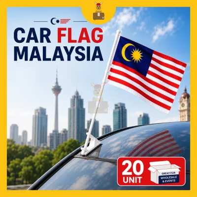 20 UNITS Malaysia Car Flag Bendera Kereta Malaysia 马来西亚国旗 车旗 (20 UNITS)